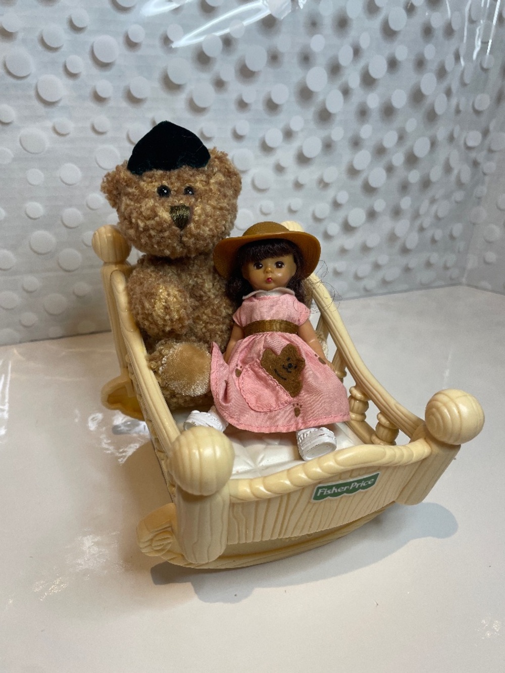 Vintage Fisher Price 2000 Briarberry cradle bundle